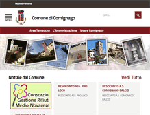 Tablet Screenshot of comune.comignago.no.it